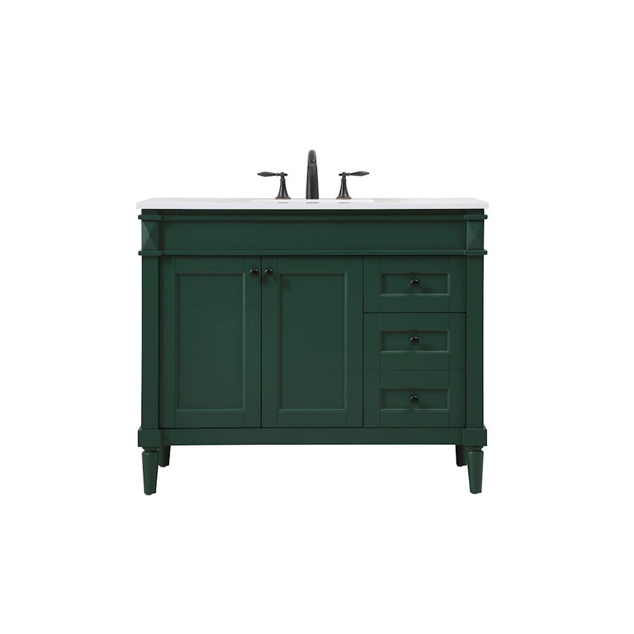 Elegant Kitchen/Bath Bennett 42" Single Bathroom Vanity, Green - VF31842GN