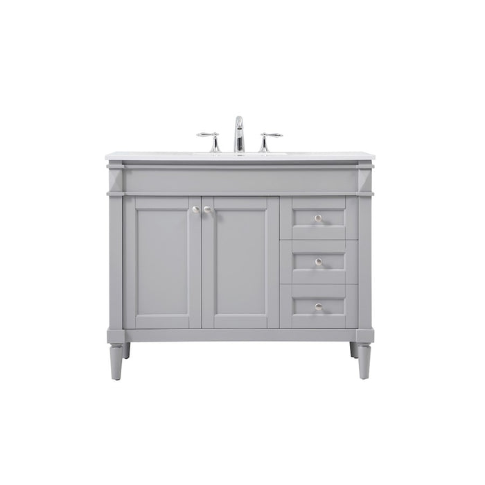 Elegant Kitchen/Bath Bennett 42" Single Bathroom Vanity, Grey - VF31842GR