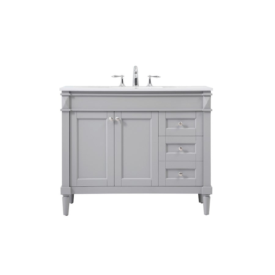 Elegant Kitchen/Bath Bennett 42" Single Bathroom Vanity, Grey - VF31842GR