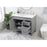 Elegant Kitchen/Bath Bennett 42" Single Bathroom Vanity, Grey