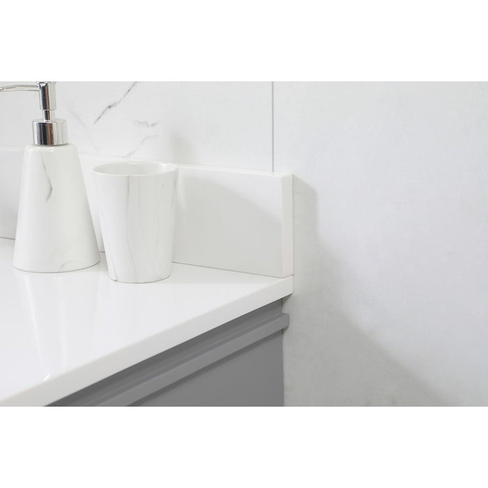 Elegant Bennett 42" Single Bathroom Vanity, Grey/Backsplash