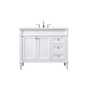 Elegant Kitchen/Bath Bennett 42" Single Bathroom Vanity, White - VF31842WH