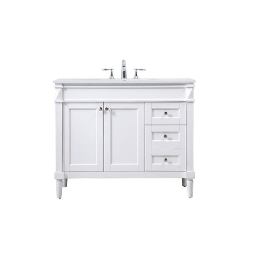 Elegant Kitchen/Bath Bennett 42" Single Bathroom Vanity, White - VF31842WH