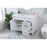 Elegant Bennett 42" Single Bathroom Vanity, White/Backsplash