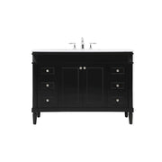 Elegant Kitchen/Bath Bennett 48" Single Bathroom Vanity, Black - VF31848BK