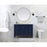Elegant Bennett 48" Single Bathroom Vanity, Black/Backsplash