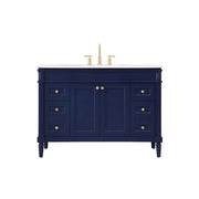 Elegant Kitchen/Bath Bennett 48" Single Bathroom Vanity, Blue - VF31848BL