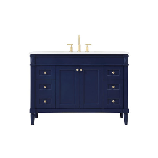 Elegant Kitchen/Bath Bennett 48" Single Bathroom Vanity, Blue - VF31848BL