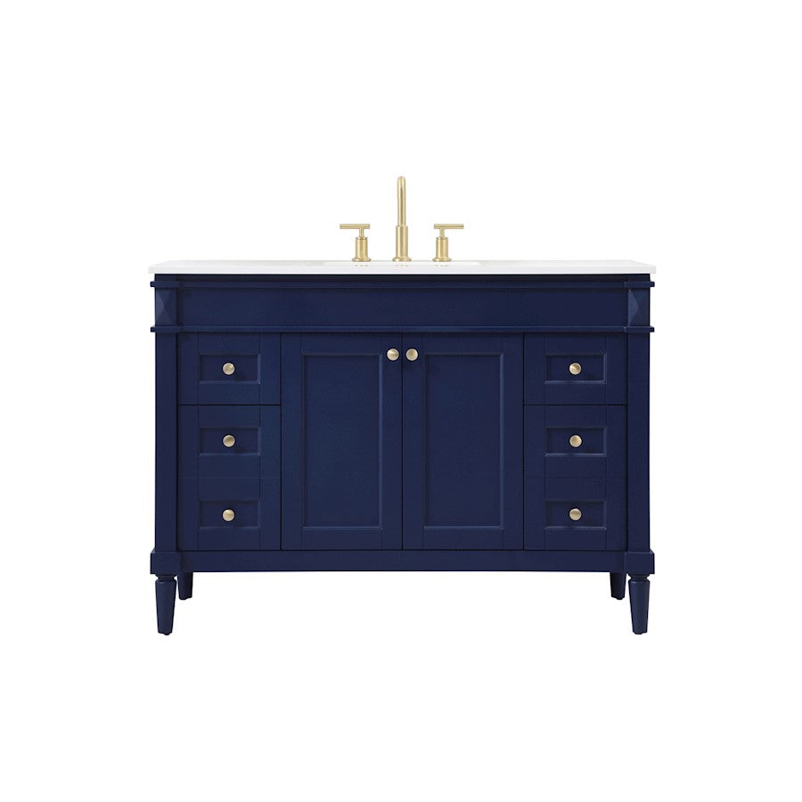 Elegant Kitchen/Bath Bennett 48" Single Bathroom Vanity, Blue - VF31848BL