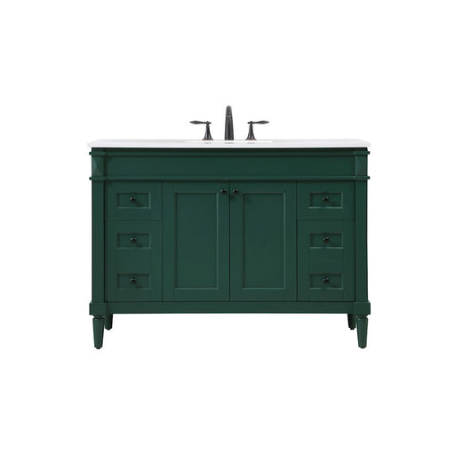 Elegant Kitchen/Bath Bennett 48" Single Bathroom Vanity, Green - VF31848GN