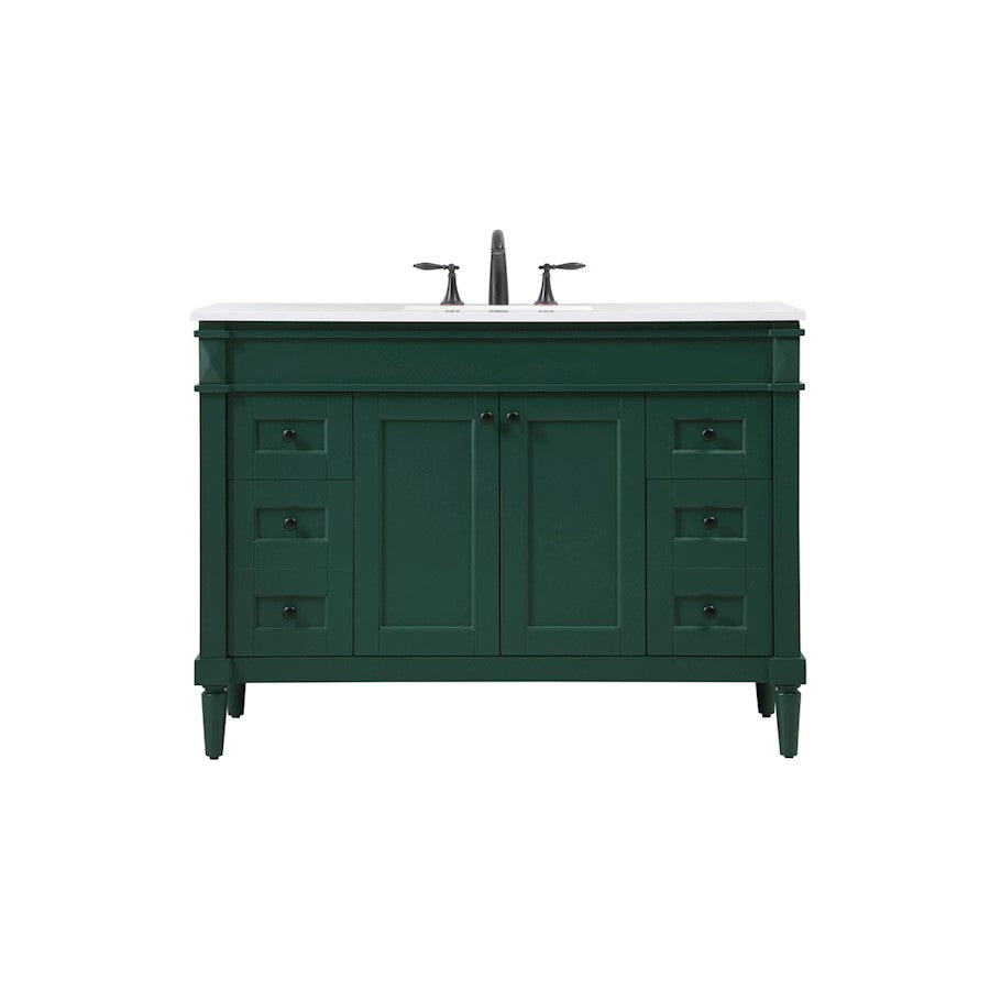 Elegant Kitchen/Bath Bennett 48" Single Bathroom Vanity, Green - VF31848GN