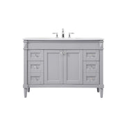 Elegant Kitchen/Bath Bennett 48" Single Bathroom Vanity, Grey - VF31848GR