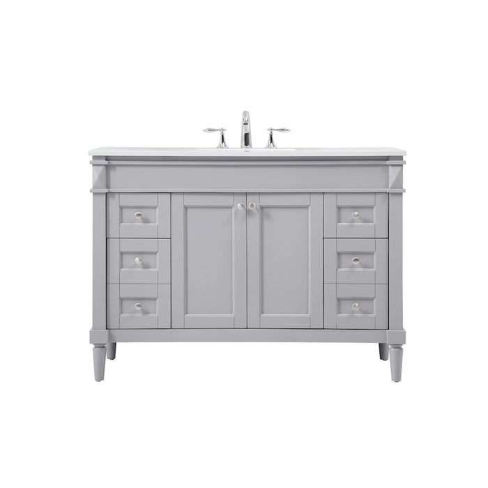 Elegant Kitchen/Bath Bennett 48" Single Bathroom Vanity, Grey - VF31848GR