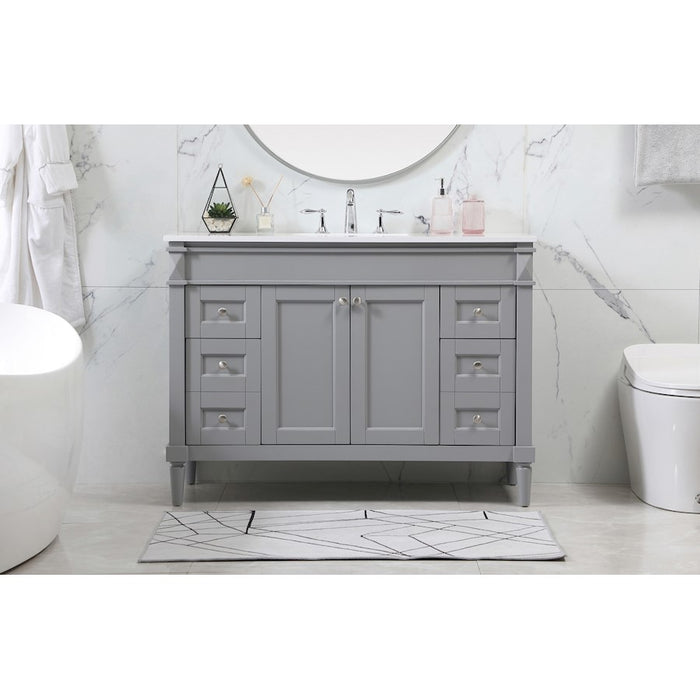 Elegant Kitchen/Bath Bennett 48" Single Bathroom Vanity, Grey