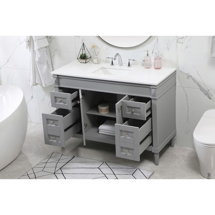 Elegant Kitchen/Bath Bennett 48" Single Bathroom Vanity, Grey