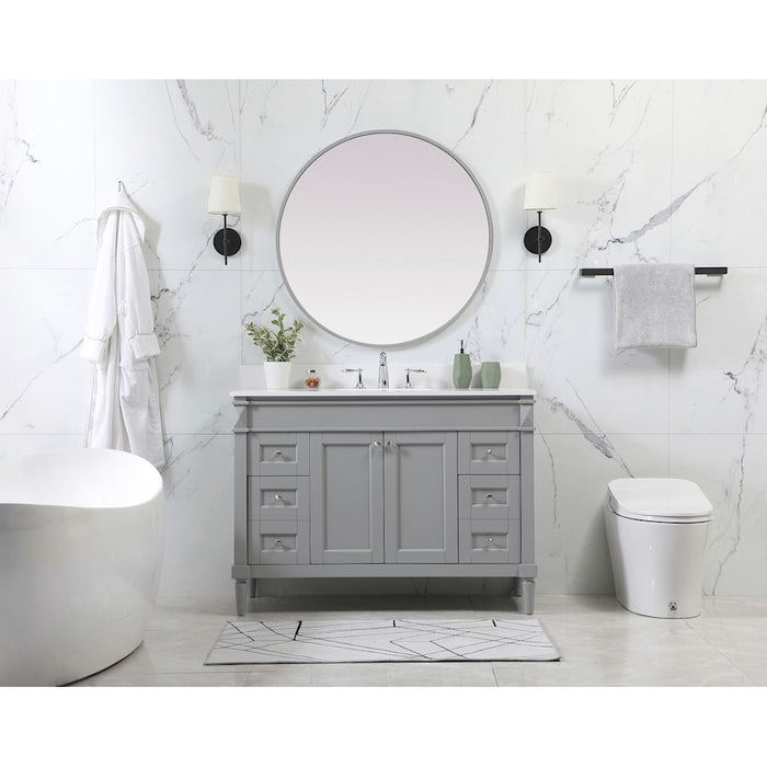 Elegant Kitchen/Bath Bennett 48" Single Bathroom Vanity, Grey