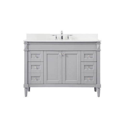 Elegant Bennett 48" Single Bathroom Vanity, Grey/Backsplash - VF31848GR-BS