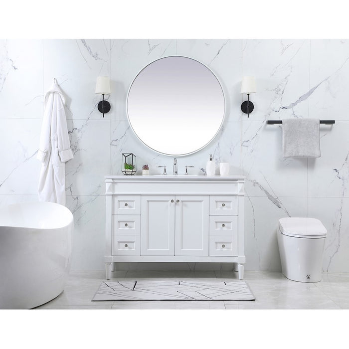 Elegant Bennett 48" Single Bathroom Vanity, Grey/Backsplash
