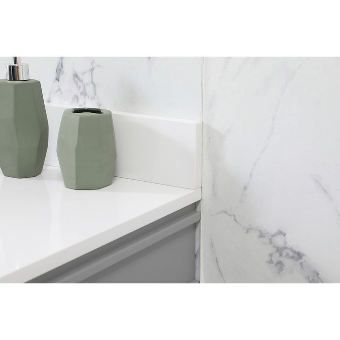 Elegant Bennett 48" Single Bathroom Vanity, Grey/Backsplash