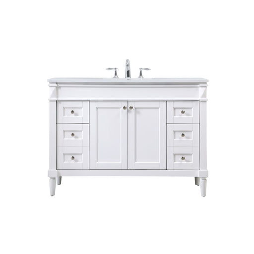 Elegant Kitchen/Bath Bennett 48" Single Bathroom Vanity, White - VF31848WH