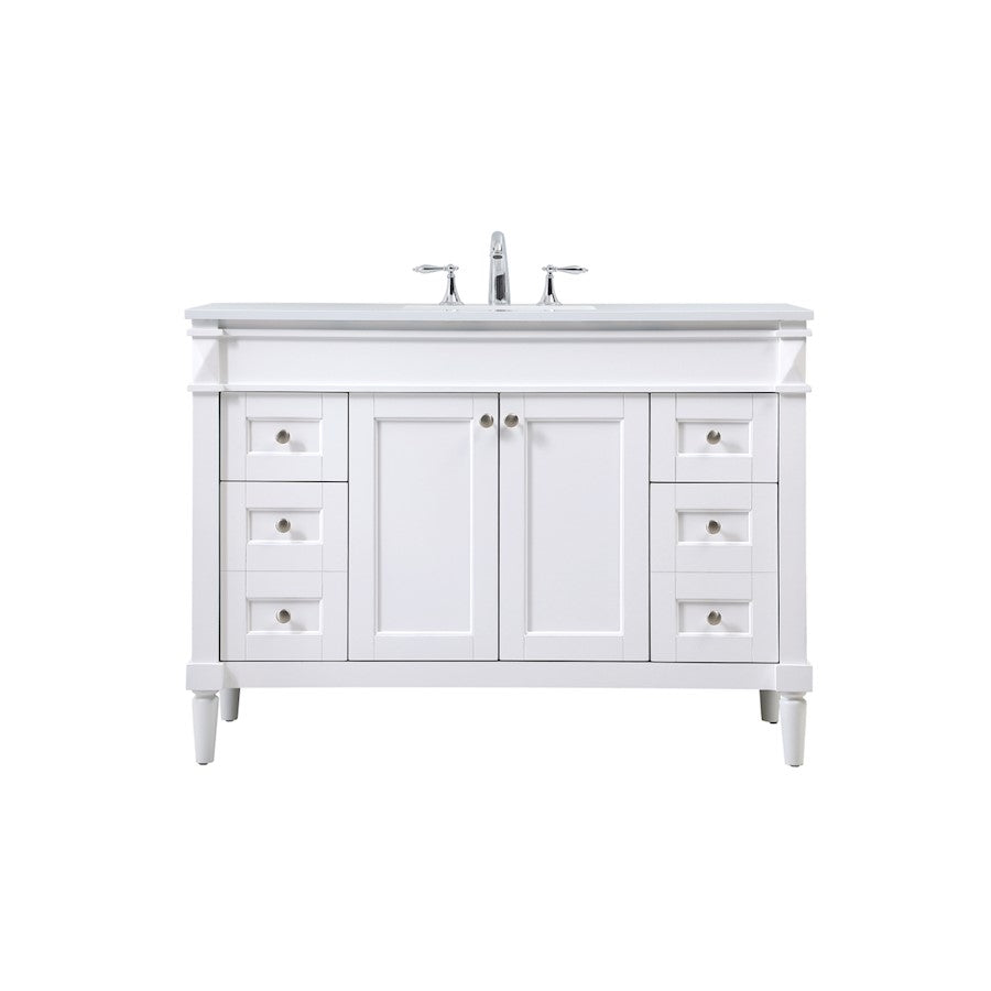 Elegant Kitchen/Bath Bennett 48" Single Bathroom Vanity, White - VF31848WH