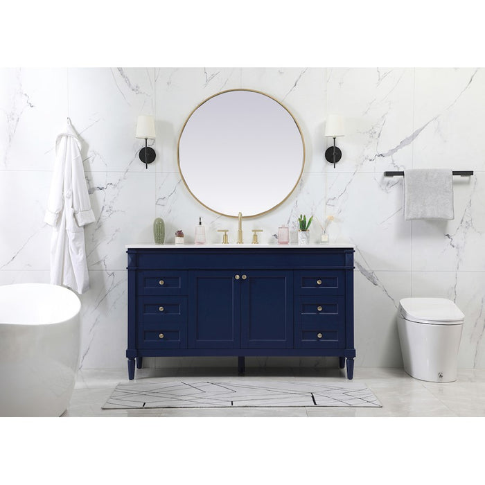Elegant Kitchen/Bath Bennett 60" Single Bathroom Vanity, Black