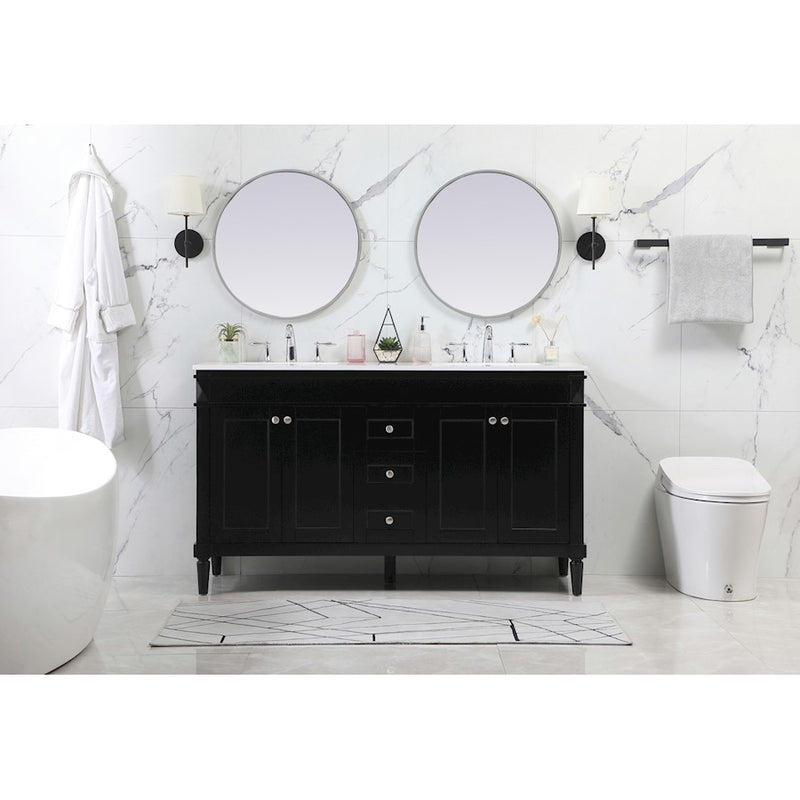 Elegant Kitchen/Bath Bennett 60" Single Bathroom Vanity, Blue