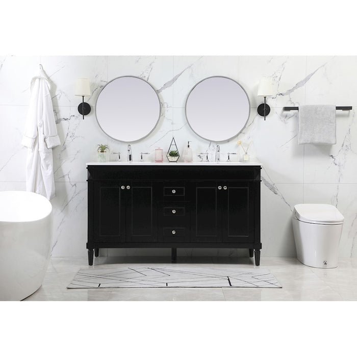 Elegant Kitchen/Bath Bennett 60" Single Bathroom Vanity, Blue