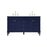 Elegant Kitchen/Bath Bennett 60" Double Bathroom Vanity, Blue - VF31860DBL