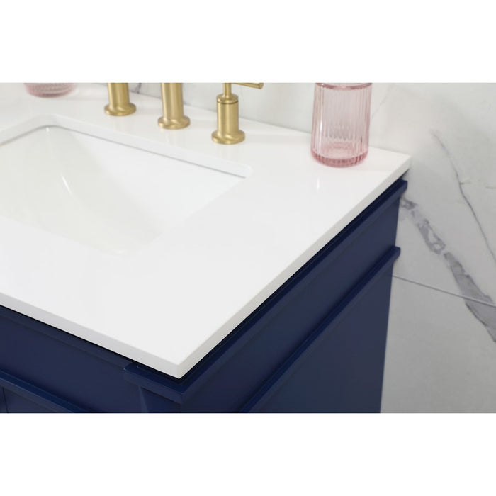 Elegant Kitchen/Bath Bennett 60" Double Bathroom Vanity, Blue