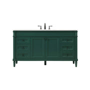 Elegant Kitchen/Bath Bennett 60" Double Bathroom Vanity, Green - VF31860DGN