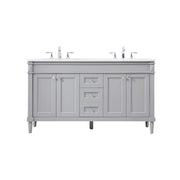 Elegant Kitchen/Bath Bennett 60" Double Bathroom Vanity, Grey - VF31860DGR