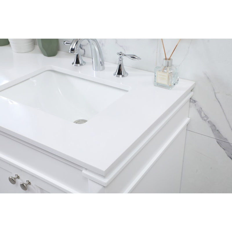 Elegant Kitchen/Bath Bennett 60" Double Bathroom Vanity, White