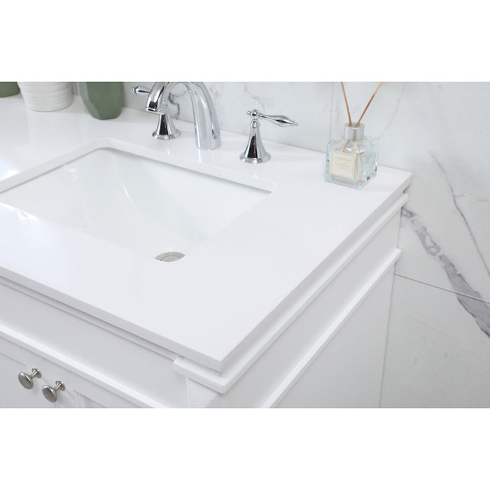 Elegant Kitchen/Bath Bennett 60" Double Bathroom Vanity, White