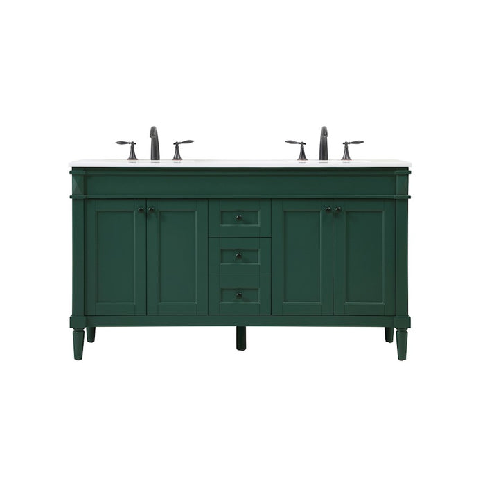 Elegant Kitchen/Bath Bennett 60" Single Bathroom Vanity, Green - VF31860GN
