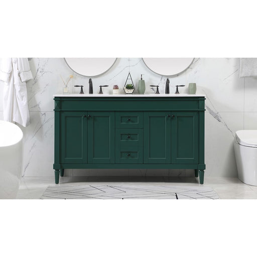 Elegant Kitchen/Bath Bennett 60" Single Bathroom Vanity, Green