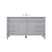 Elegant Kitchen/Bath Bennett 60" Single Bathroom Vanity, Grey - VF31860GR