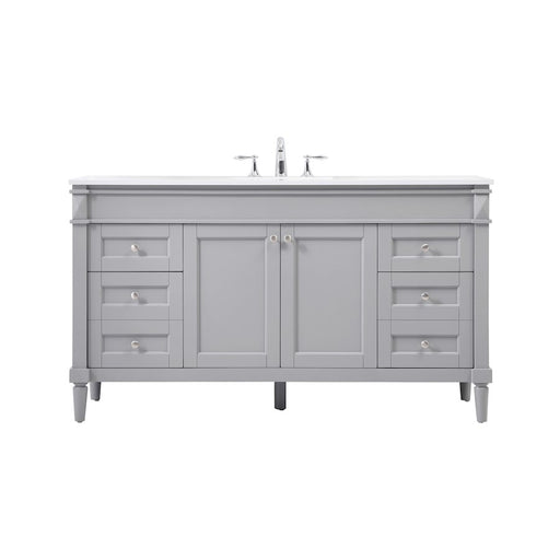 Elegant Kitchen/Bath Bennett 60" Single Bathroom Vanity, Grey - VF31860GR