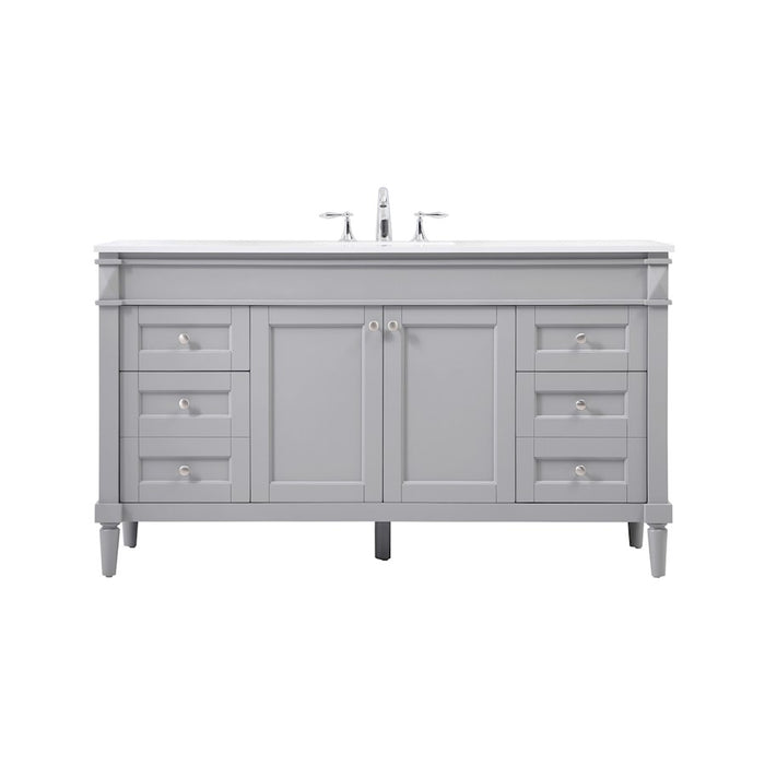 Elegant Kitchen/Bath Bennett 60" Single Bathroom Vanity, Grey - VF31860GR