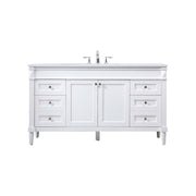 Elegant Kitchen/Bath Bennett 60" Single Bathroom Vanity, White - VF31860WH