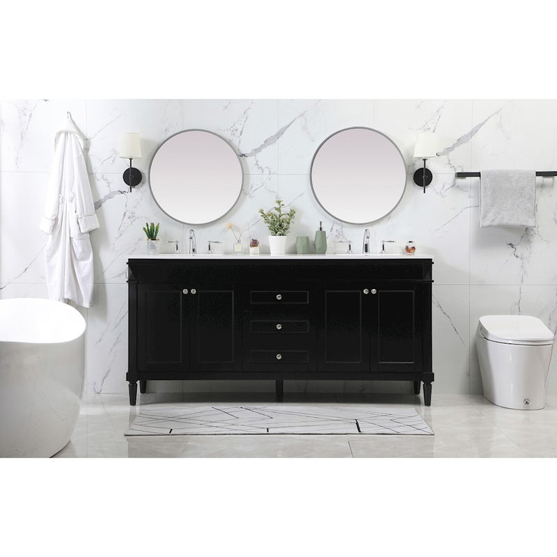 Elegant Kitchen/Bath Bennett 60" Single Bathroom Vanity, White