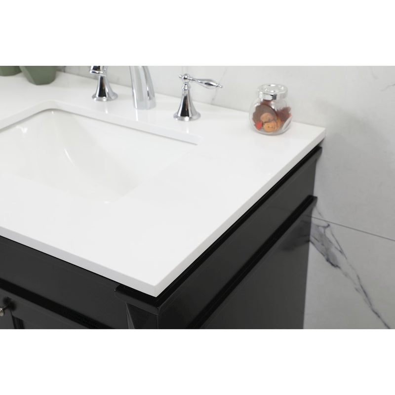 Elegant Kitchen/Bath Bennett 72" Double Bathroom Vanity, Black