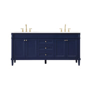 Elegant Kitchen/Bath Bennett 72" Double Bathroom Vanity, Blue - VF31872DBL