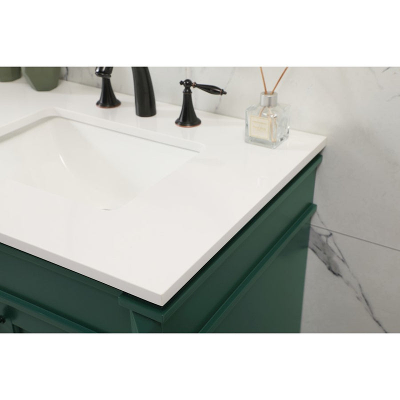 Elegant Kitchen/Bath Bennett 72" Double Bathroom Vanity, Green