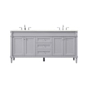 Elegant Kitchen/Bath Bennett 72" Double Bathroom Vanity, Grey - VF31872DGR