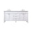 Elegant Kitchen/Bath Bennett 72" Double Bathroom Vanity, White - VF31872DWH