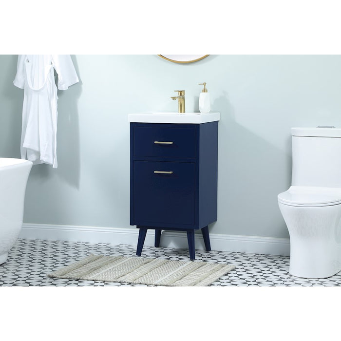 Elegant Kitchen/Bath Boise 18" Bathroom Vanity, Blue