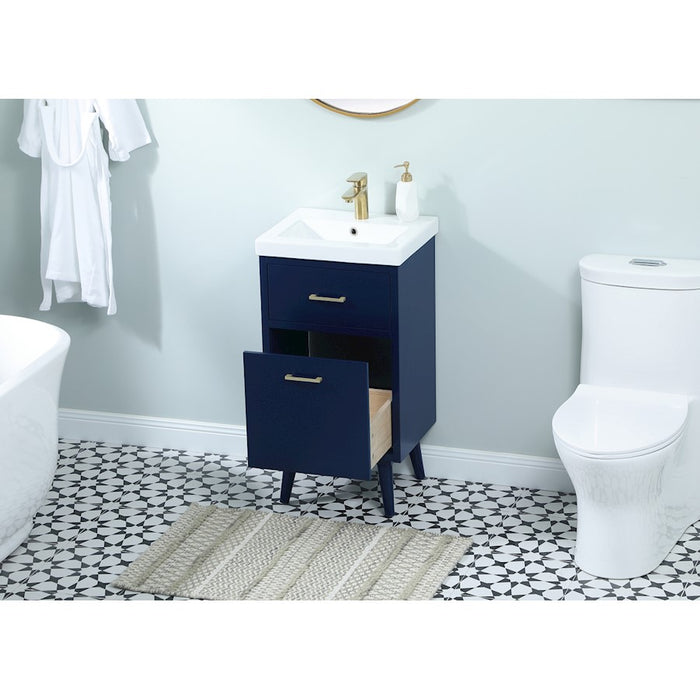 Elegant Kitchen/Bath Boise 18" Bathroom Vanity, Blue