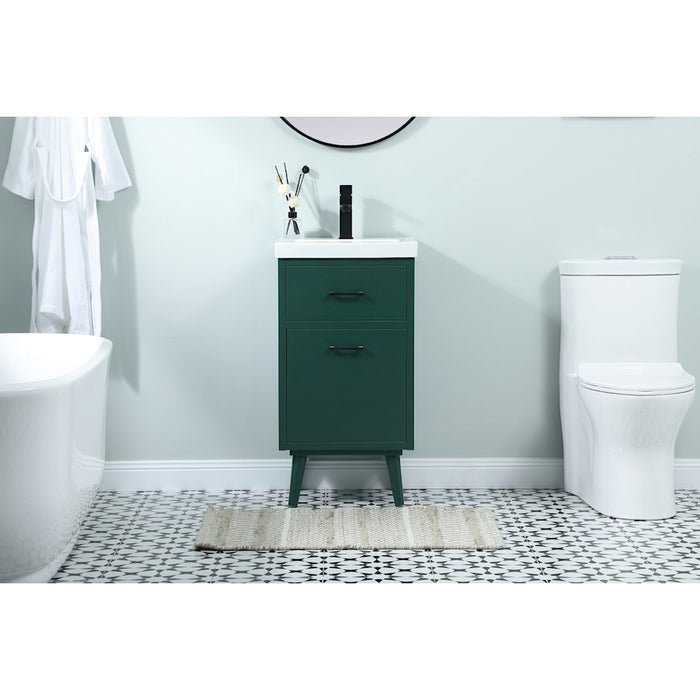 Elegant Kitchen/Bath Boise 18" Bathroom Vanity, Green