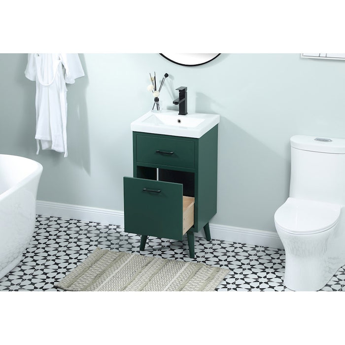 Elegant Kitchen/Bath Boise 18" Bathroom Vanity, Green